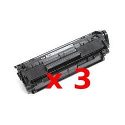 Tripack Toner Compatibili Per Hp Q2612A
