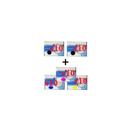 Set 50 Cartucce Compatibili Multpack Per Epson T0711 T0712 T0713 T0714