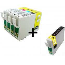 Set 5 Cartucce Compatibili Per Epson T0441 T0442 T0443 T0444