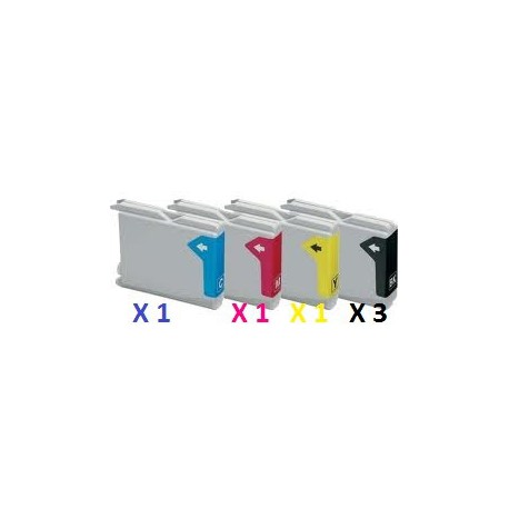 Cartucce Compatibili Combo Per Brother LC-1000BK LC-1000C LC-1000M LC-1000Y LC-970BK LC-970C LC-970M LC-970Y