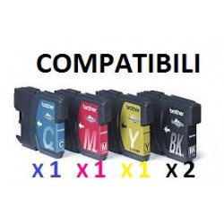 Cartucce Compatibili Combo Ad Alta Capacità Per Brother LC-1100Bk LC-1100C LC-1100M LC-1100Y LC-980Bk LC-980C LC-980M LC-980Y