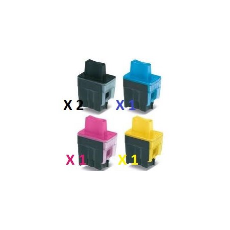 Offerta Combo Con 2 Cartucce Nere e 1 Cartuccia Per Colore Per Brother LC900XL
