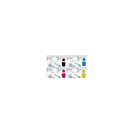 Kit 4 Flaconi 100 ML Inchiostro Dye Brother