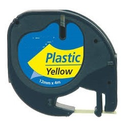 Nastro Etichette Dymo Compatibili S0721670 12mm x 4M Giallo plastificato