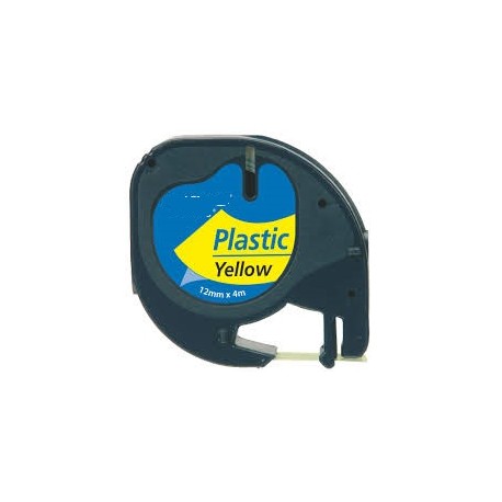 Nastro Etichette Dymo Compatibili S0721670 12mm x 4M Giallo plastificato
