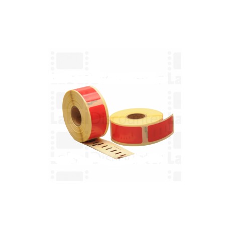 Nastro Etichette Dymo Compatibili S0722520 54mm x 25mm Rosso 500pag