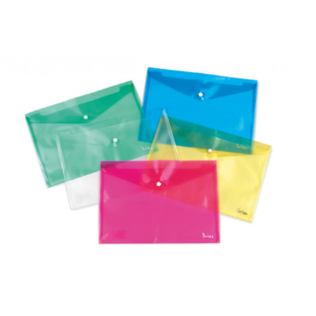 Busta con Bottone A5 Colori ASSORTITI - Conf 5pz