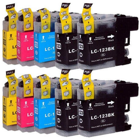 Multipack 10 Cartucce Brother LC-123