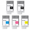 Multipack 5 Cartucce Per Canon PFI 107 Compatibili